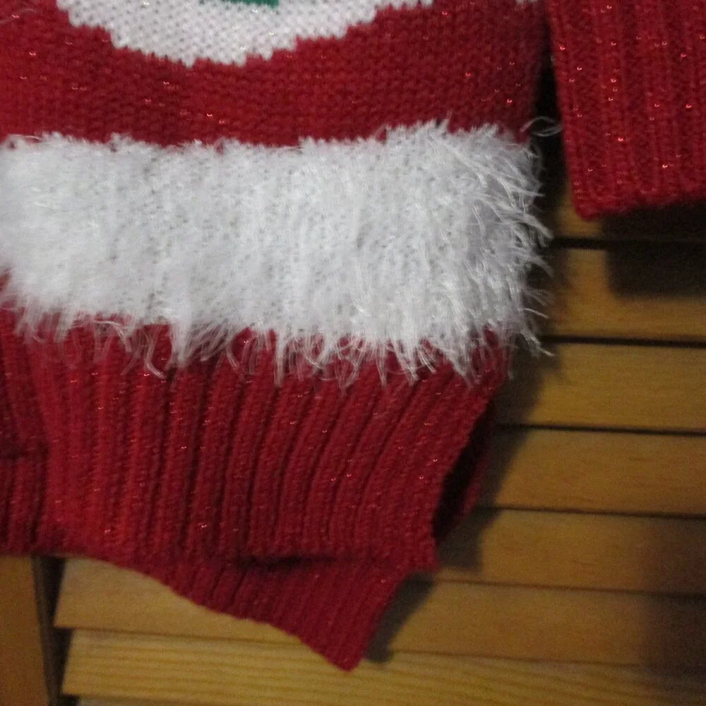 Holiday Time Christmas sweater red sparkle & green tree to decorate size 1x - Picture 5 of 9